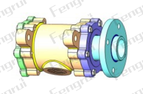 Q2D-F型雙支耳旋轉(zhuǎn)接頭三維模型